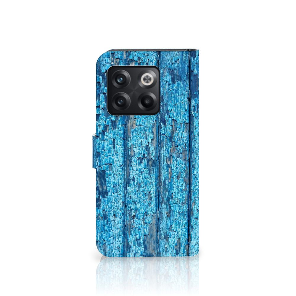 OnePlus 10T Book Style Case Wood Blue