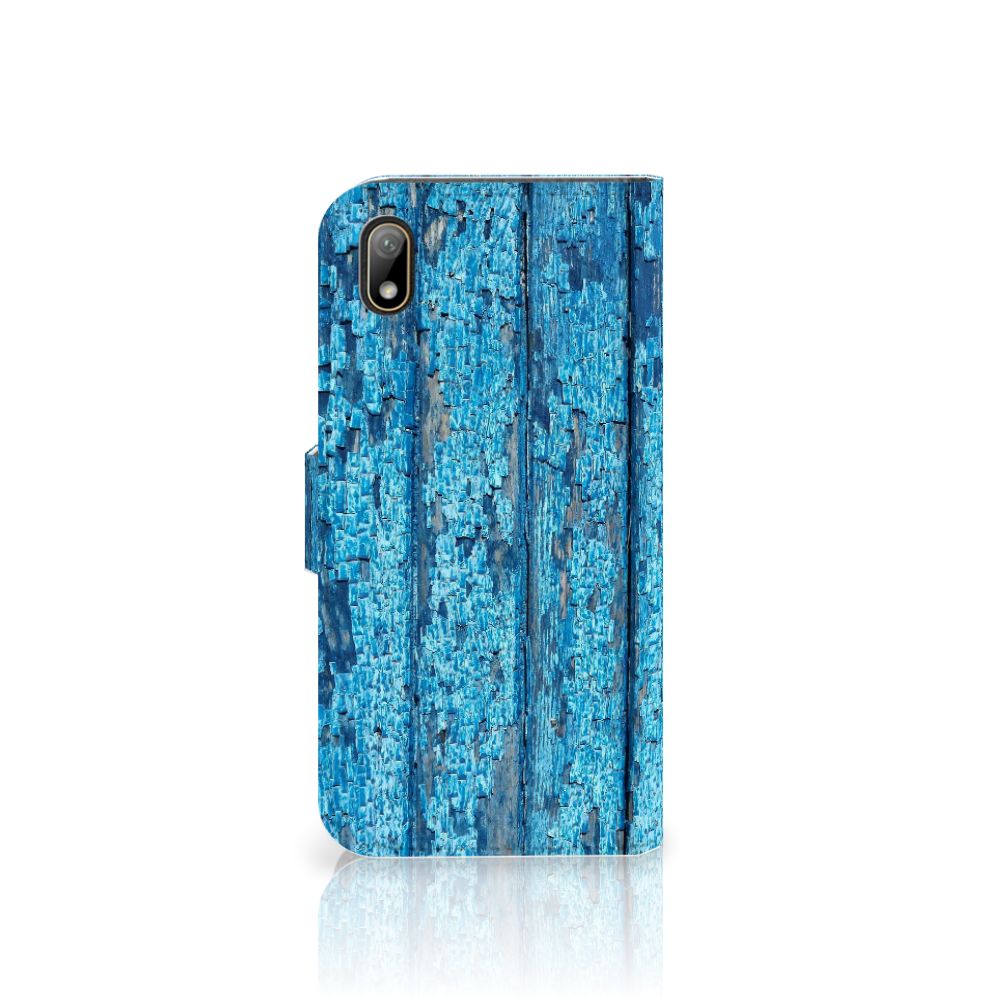 Huawei Y5 (2019) Book Style Case Wood Blue