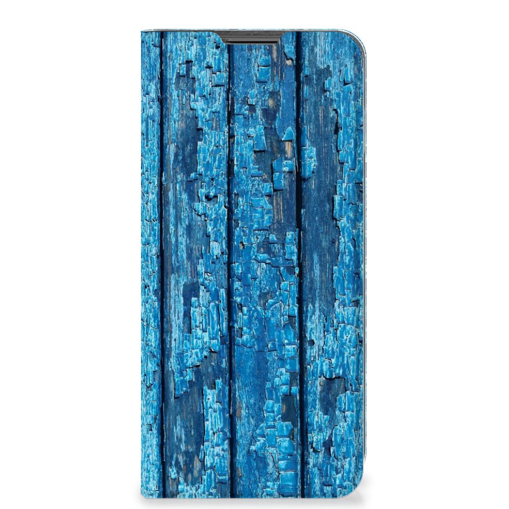 Motorola Moto G22 Book Wallet Case Wood Blue