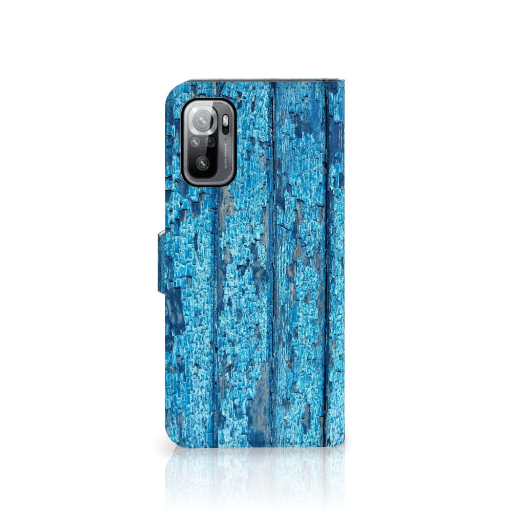Xiaomi Redmi Note 10/10T 5G | Poco M3 Pro Book Style Case Wood Blue