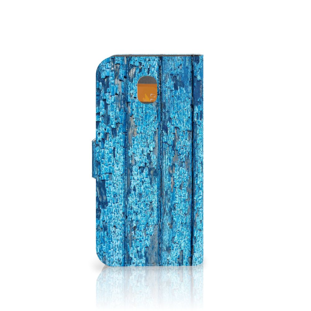 Samsung Galaxy J5 2017 Book Style Case Wood Blue