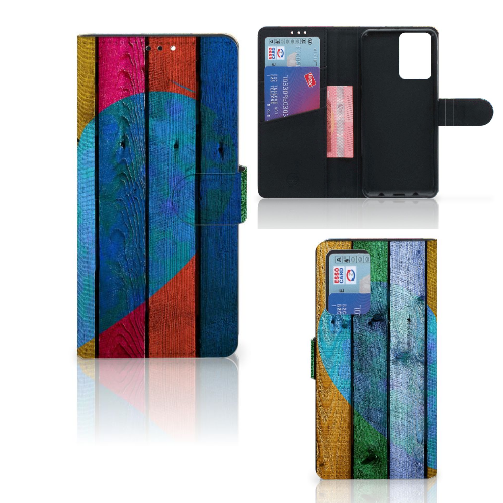 Xiaomi Redmi Note 10 Pro Book Style Case Wood Heart - Cadeau voor je Vriend