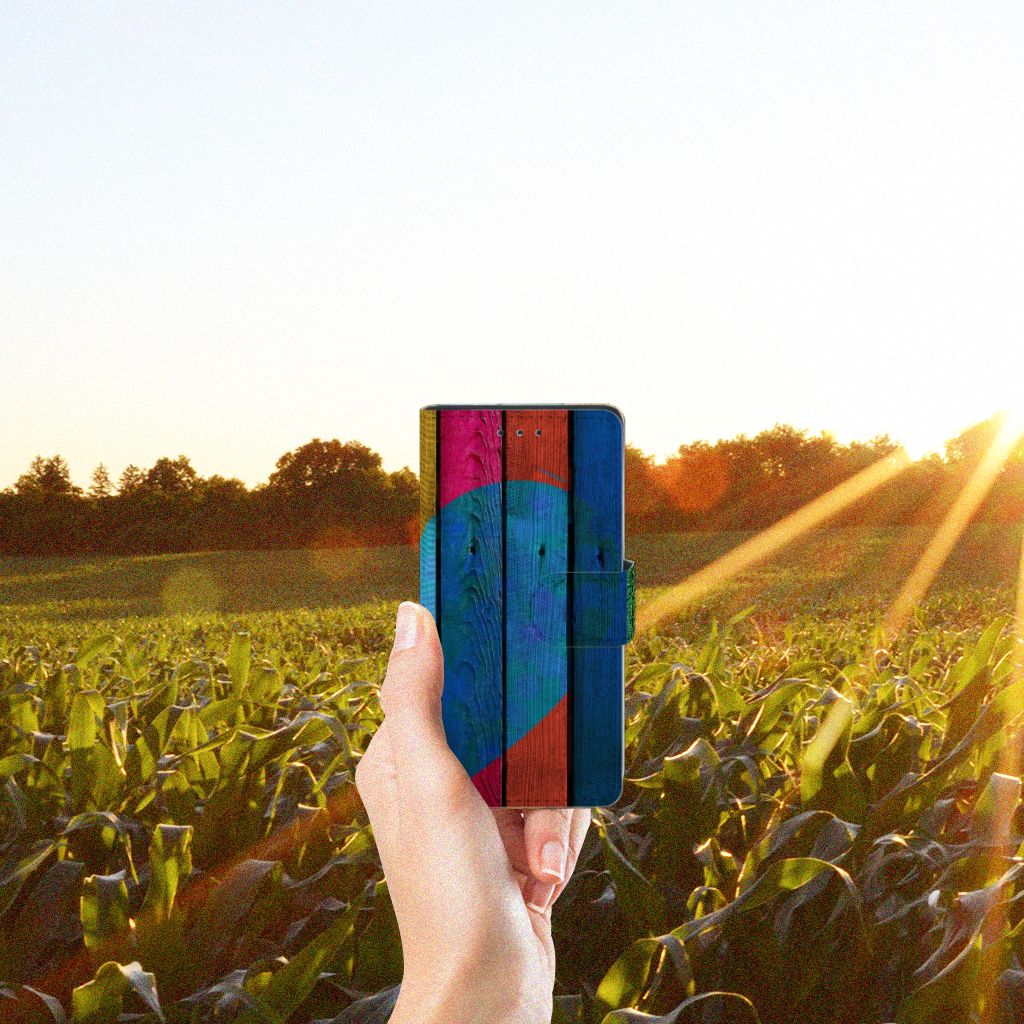 Samsung Galaxy S5 | S5 Neo Book Style Case Wood Heart - Cadeau voor je Vriend