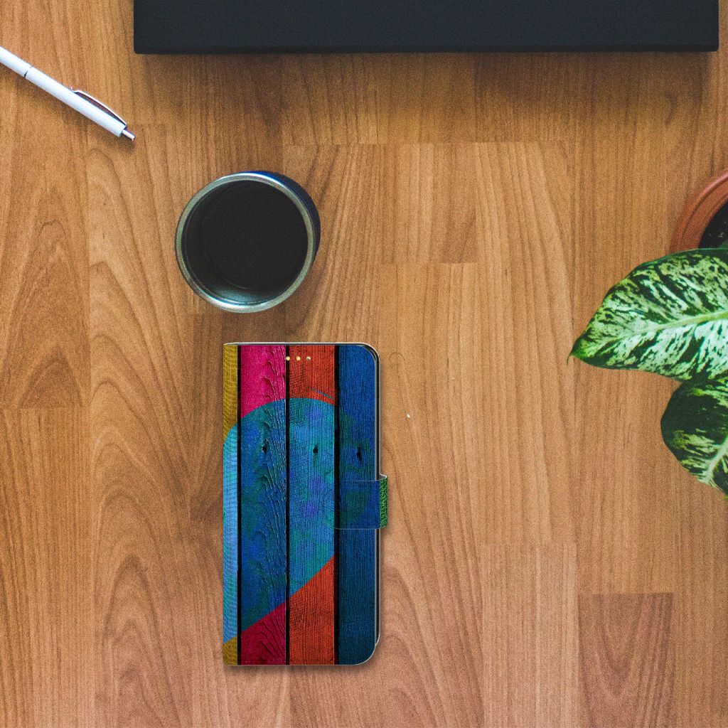Xiaomi Poco X3 | Poco X3 Pro Book Style Case Wood Heart - Cadeau voor je Vriend
