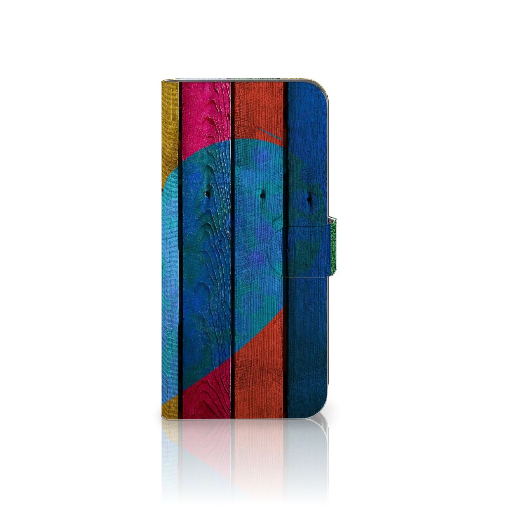 Motorola Moto G54 Book Style Case Wood Heart - Cadeau voor je Vriend