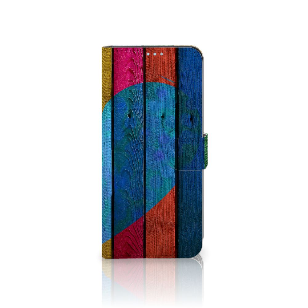 Xiaomi Poco F2 Pro Book Style Case Wood Heart - Cadeau voor je Vriend