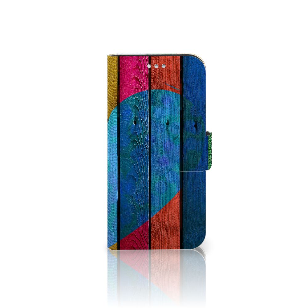 Samsung Galaxy S7 Book Style Case Wood Heart - Cadeau voor je Vriend