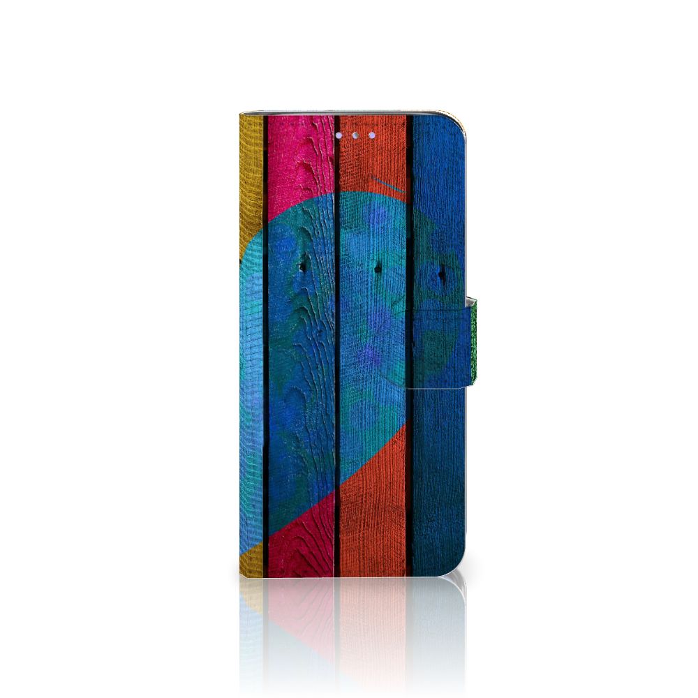 Samsung Galaxy S20 Book Style Case Wood Heart - Cadeau voor je Vriend