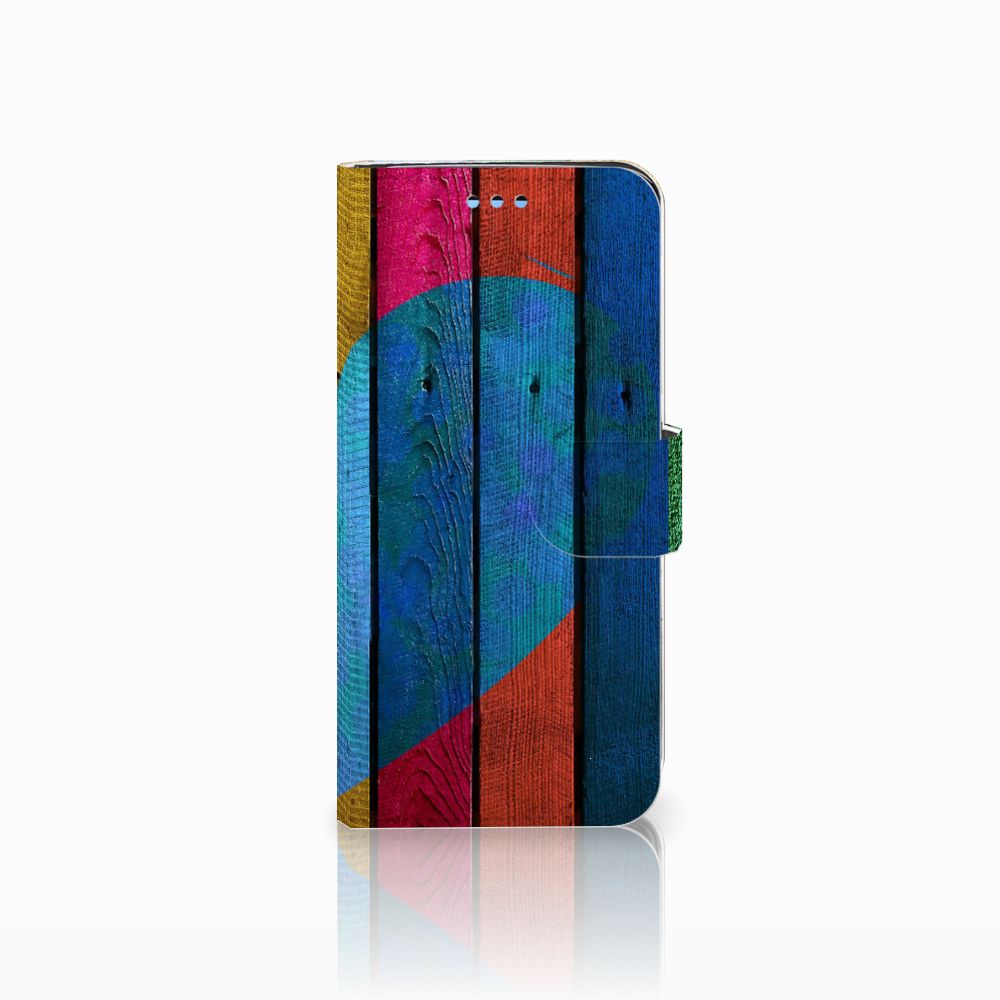 Samsung Galaxy S9 Book Style Case Wood Heart - Cadeau voor je Vriend