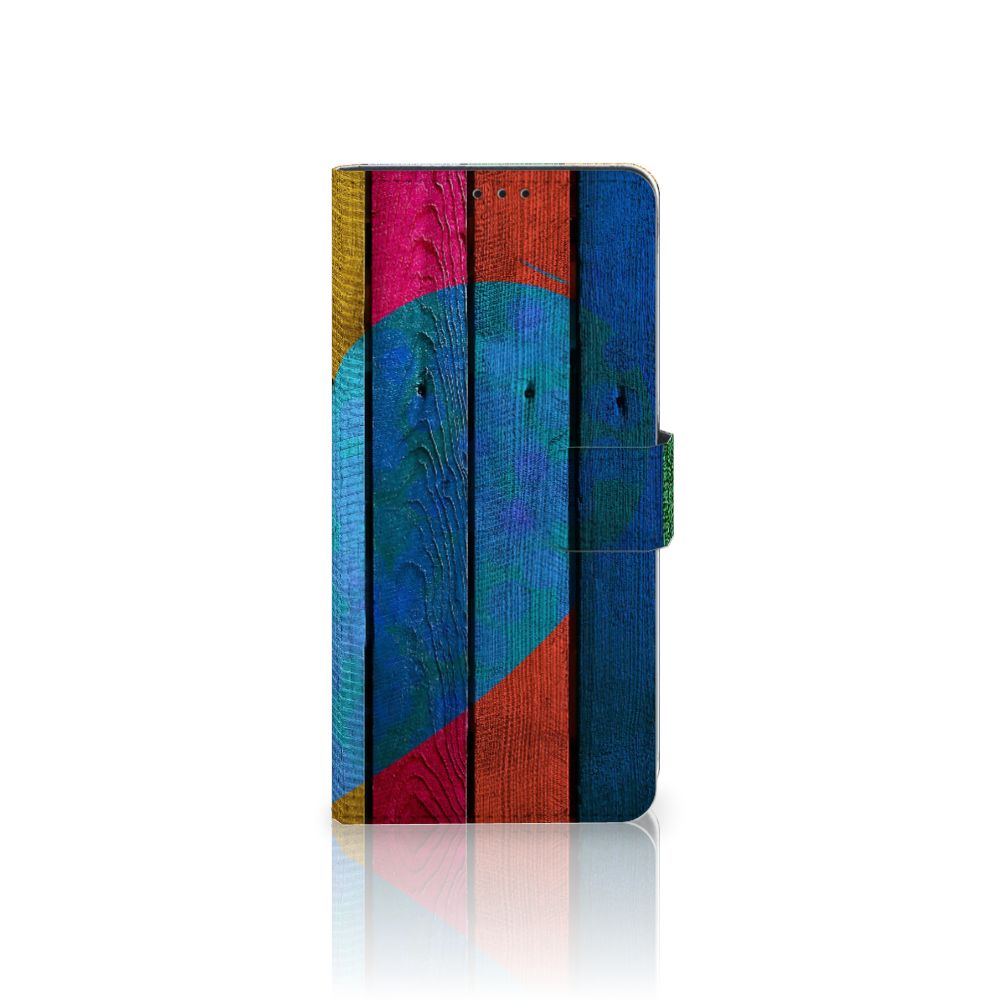 OnePlus 9 Pro Book Style Case Wood Heart - Cadeau voor je Vriend