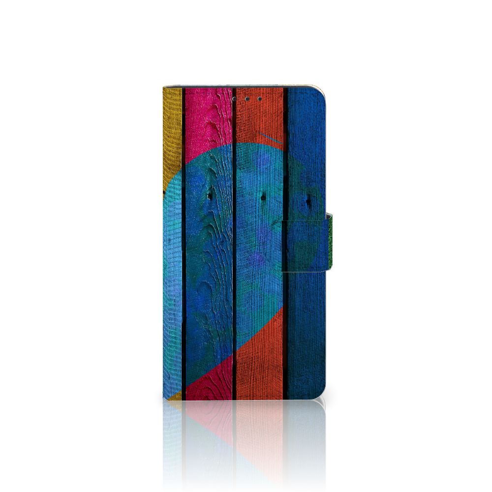 Xiaomi Mi Note 10 Pro Book Style Case Wood Heart - Cadeau voor je Vriend