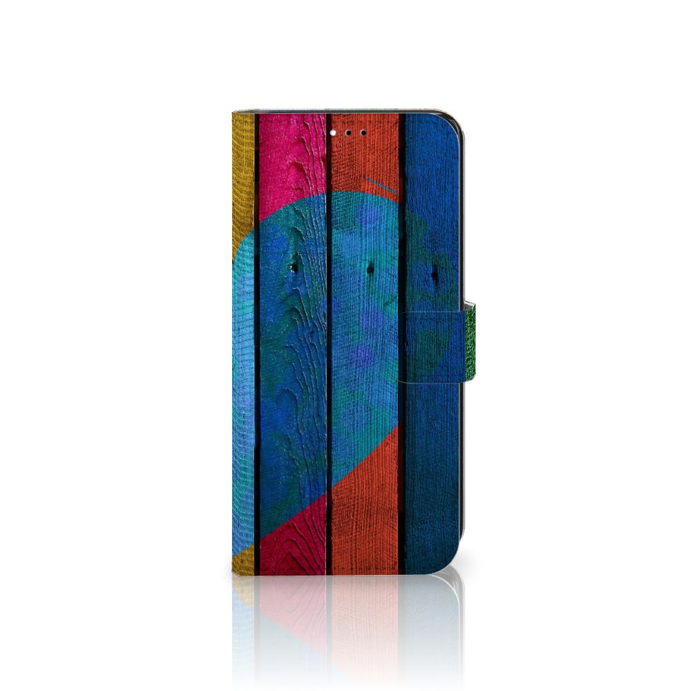 Xiaomi Redmi 9T | Poco M3 Book Style Case Wood Heart - Cadeau voor je Vriend