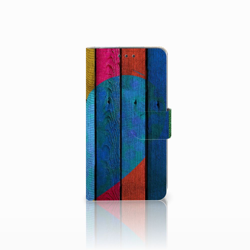 LG Q6 | LG Q6 Plus Book Style Case Wood Heart - Cadeau voor je Vriend