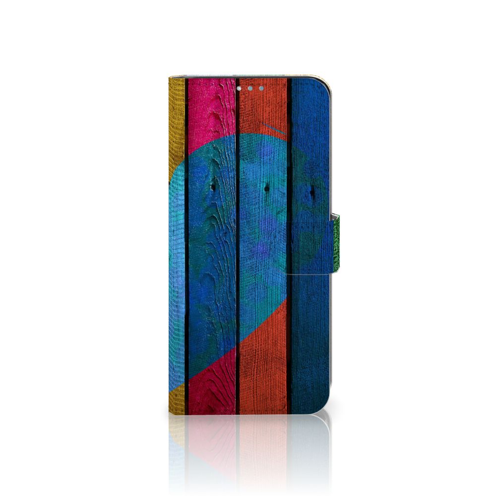 OPPO Reno4 Z Book Style Case Wood Heart - Cadeau voor je Vriend