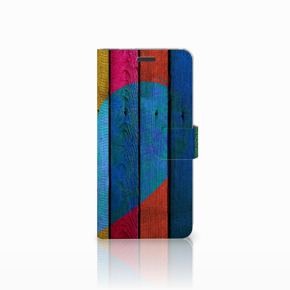 Samsung Galaxy S8 Plus Book Style Case Wood Heart - Cadeau voor je Vriend
