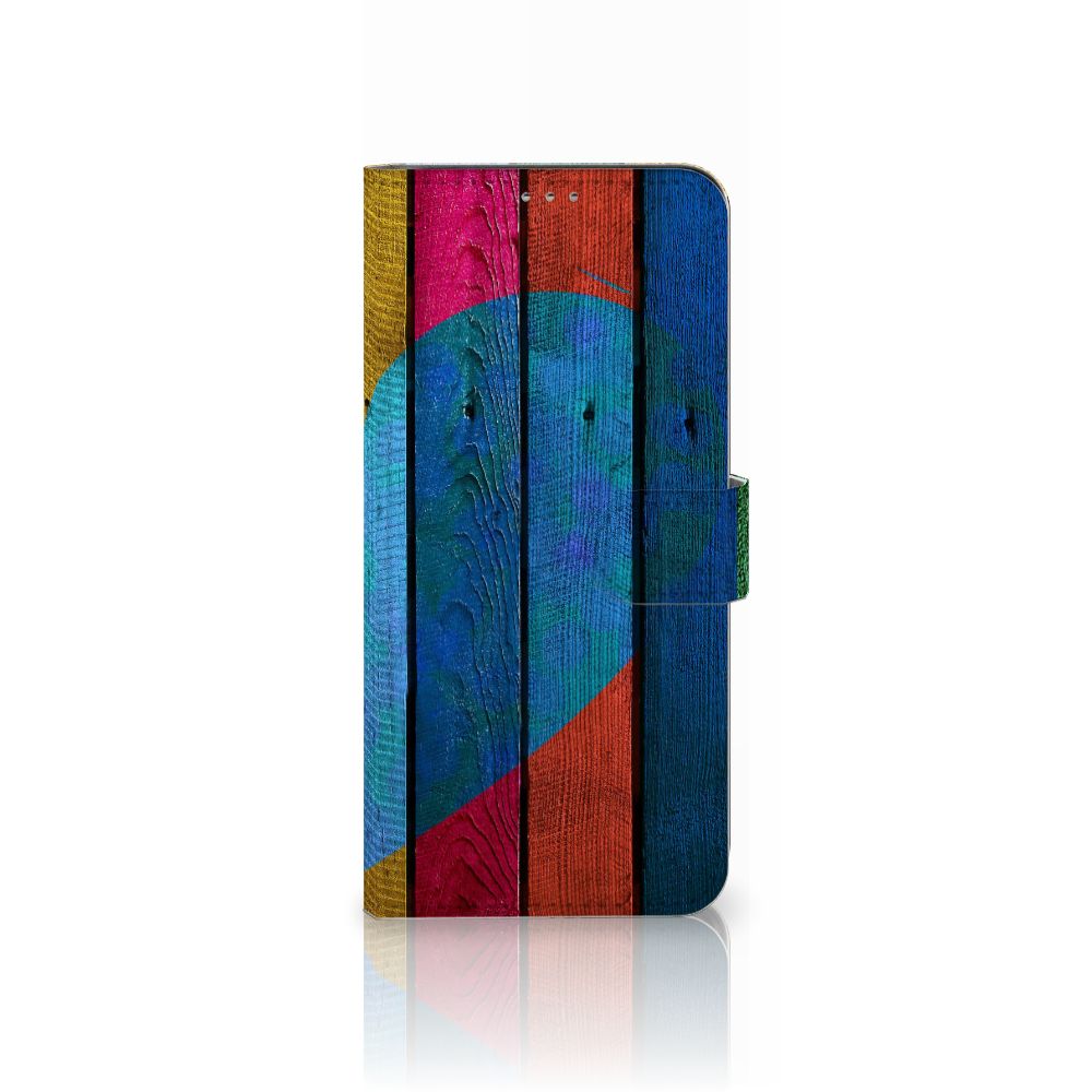 Motorola Moto G60 Book Style Case Wood Heart - Cadeau voor je Vriend