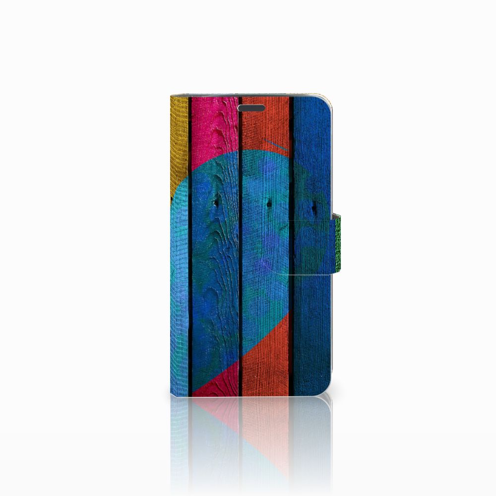 Motorola Moto G5 Book Style Case Wood Heart - Cadeau voor je Vriend