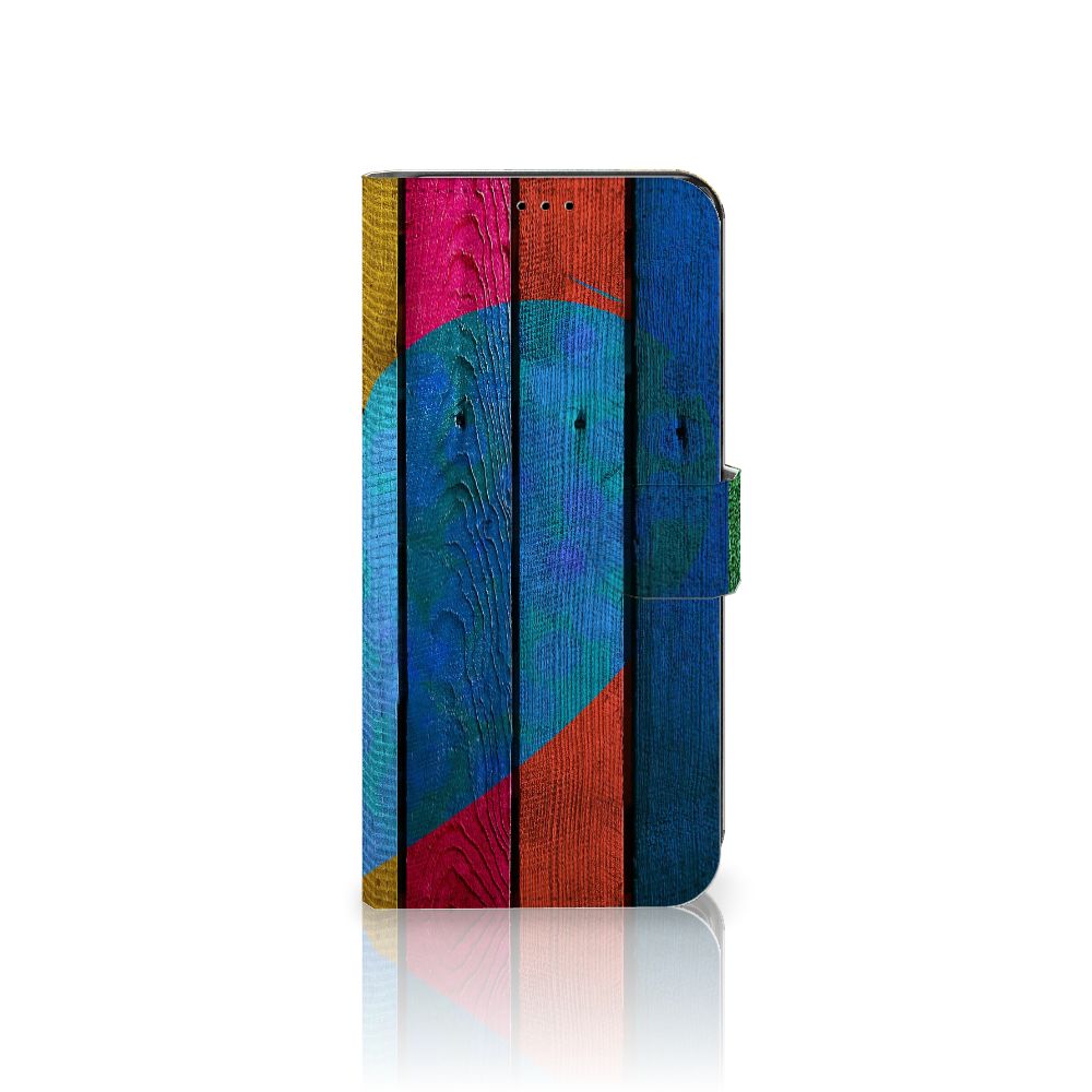 OnePlus 10T Book Style Case Wood Heart - Cadeau voor je Vriend