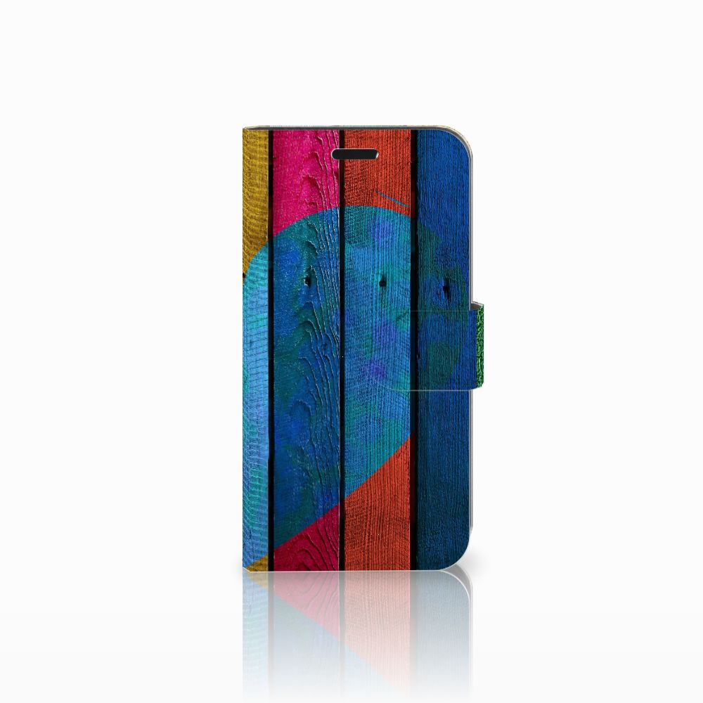 Huawei Nova Book Style Case Wood Heart - Cadeau voor je Vriend