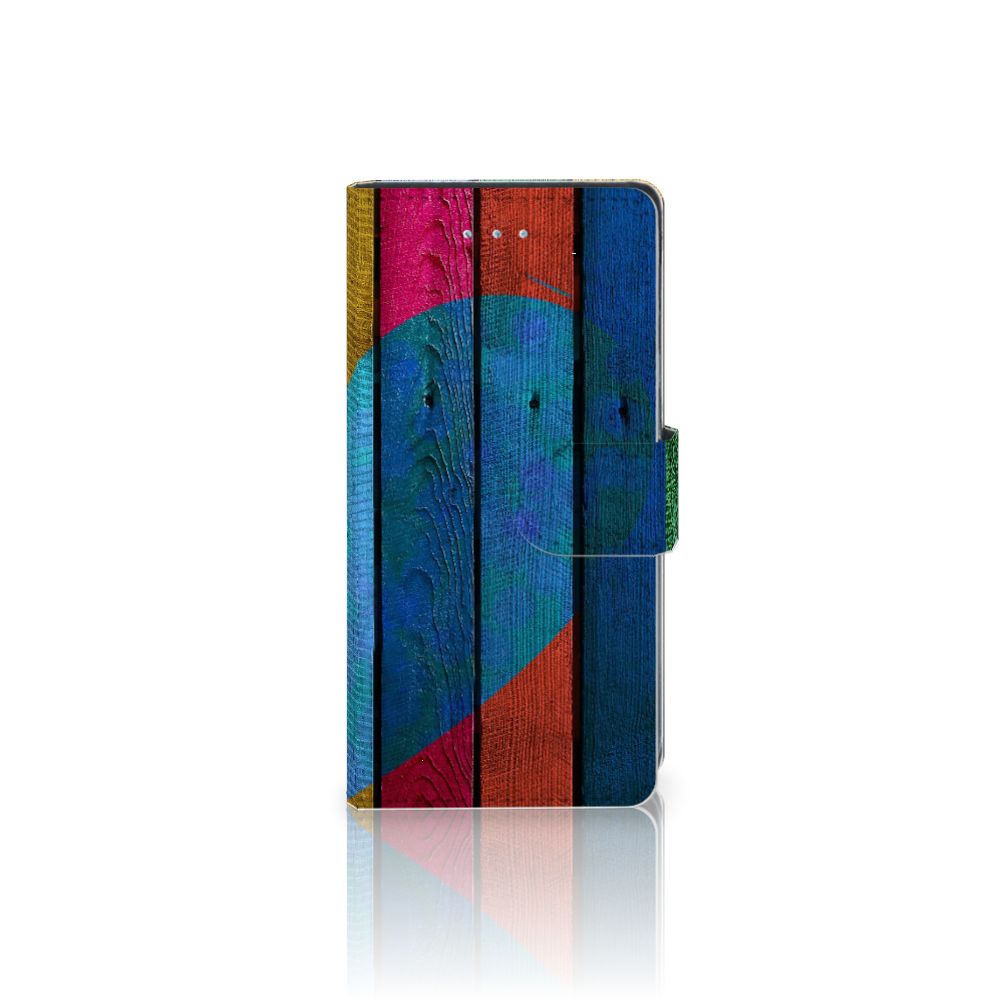 LG Nexus 5X Book Style Case Wood Heart - Cadeau voor je Vriend