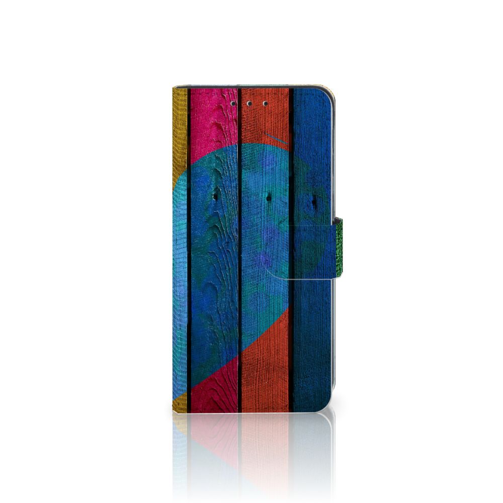 Xiaomi Redmi 8A Book Style Case Wood Heart - Cadeau voor je Vriend