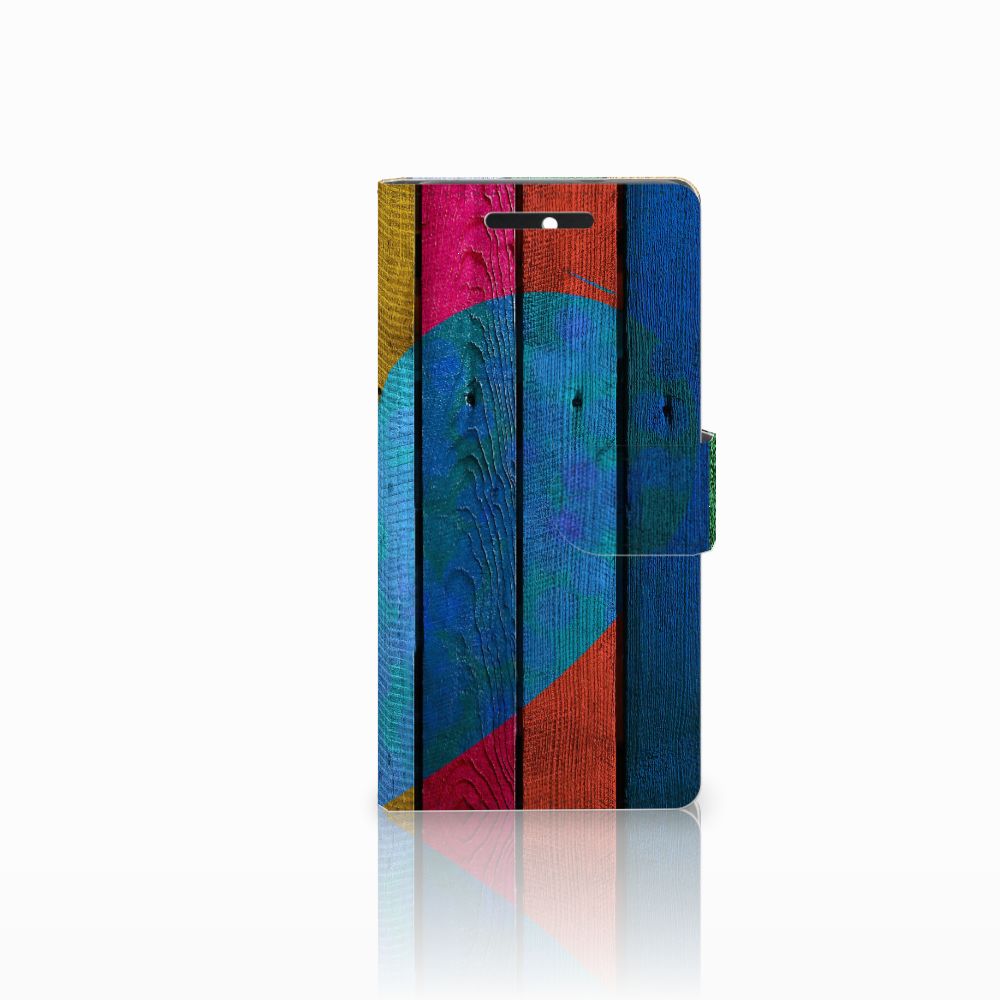 HTC Desire 628 Book Style Case Wood Heart - Cadeau voor je Vriend