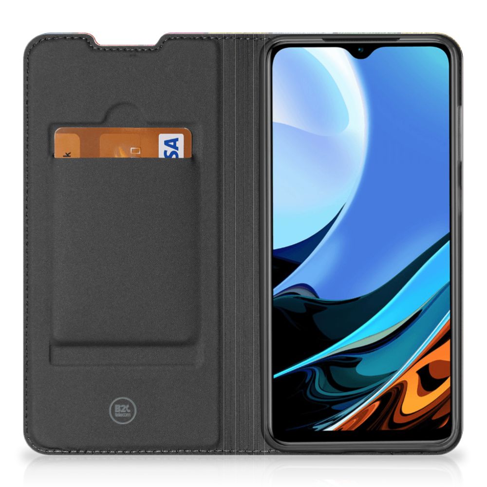 Xiaomi Poco M3 | Redmi 9T Book Wallet Case Wood Heart - Cadeau voor je Vriend