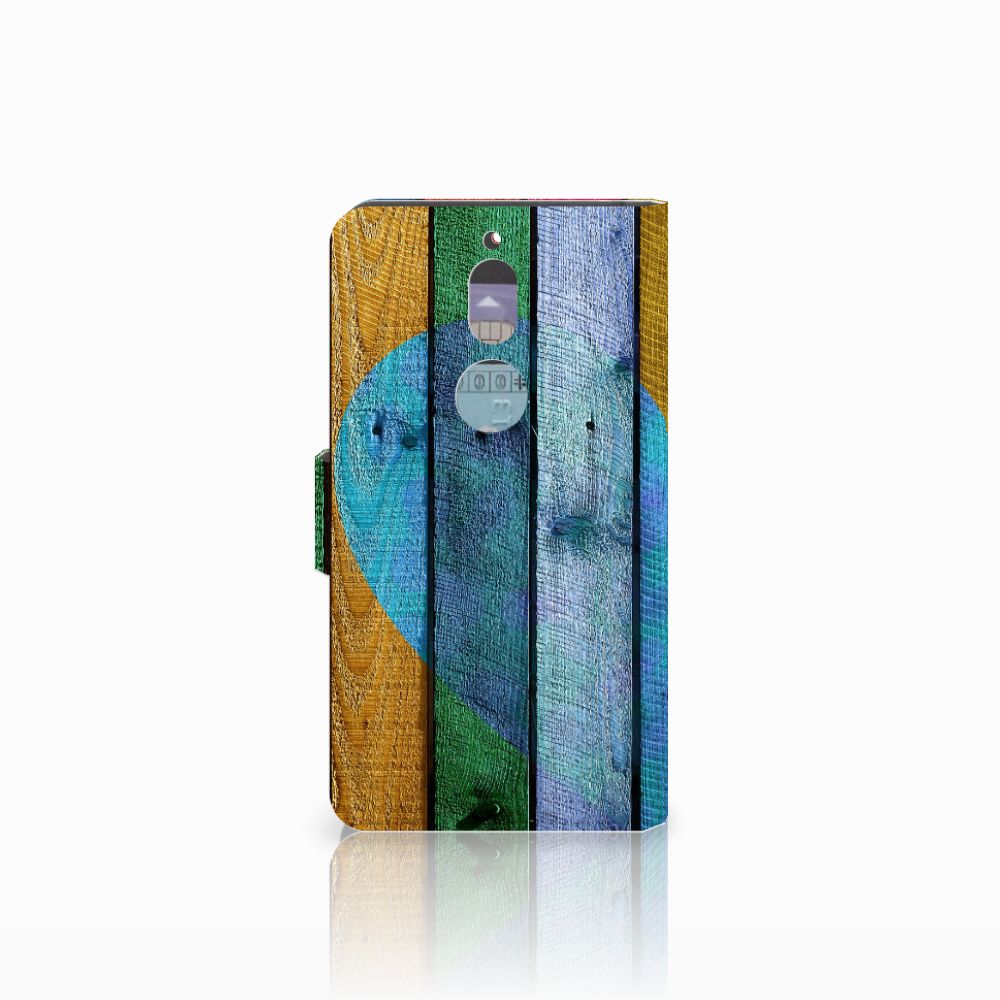 Nokia 7 Book Style Case Wood Heart - Cadeau voor je Vriend