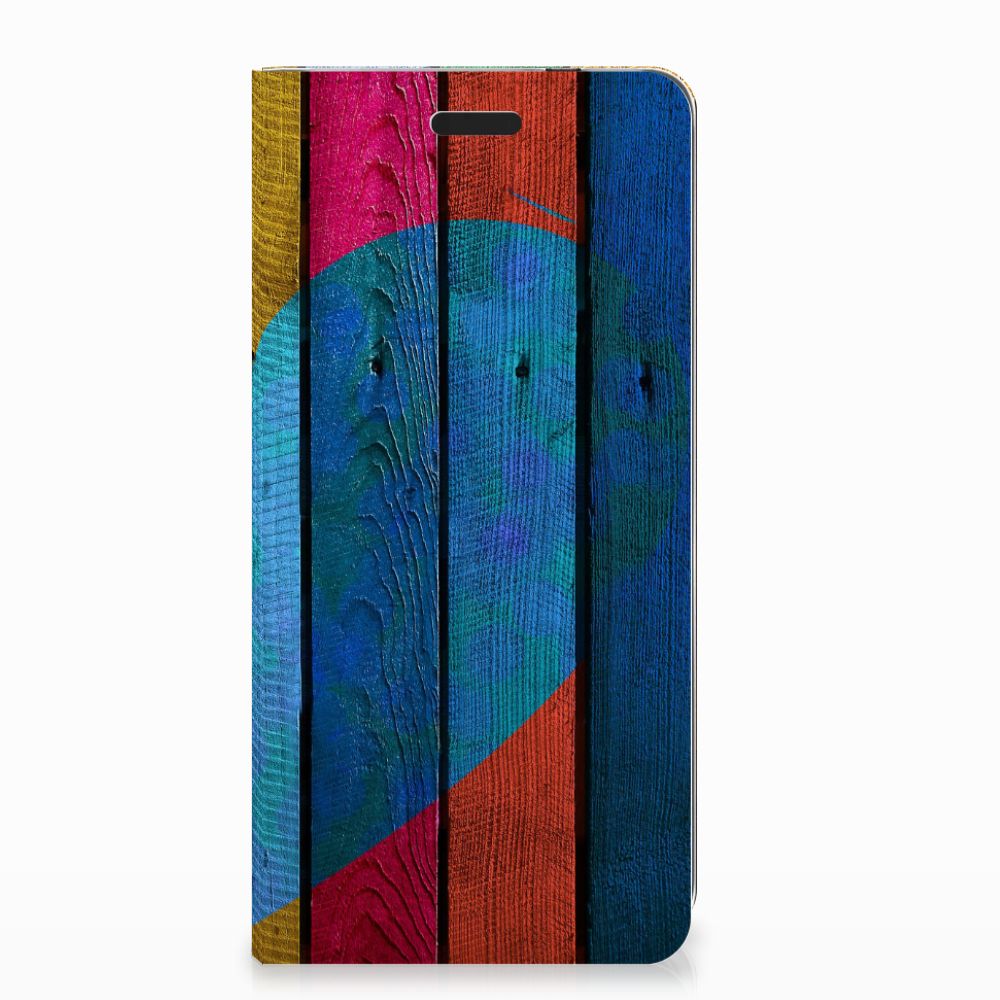 Nokia 3.1 (2018) Book Wallet Case Wood Heart - Cadeau voor je Vriend