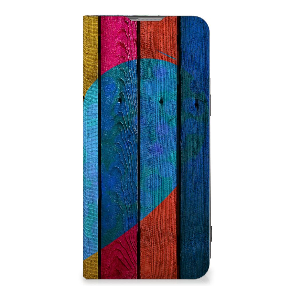 OnePlus Nord 2T Book Wallet Case Wood Heart - Cadeau voor je Vriend