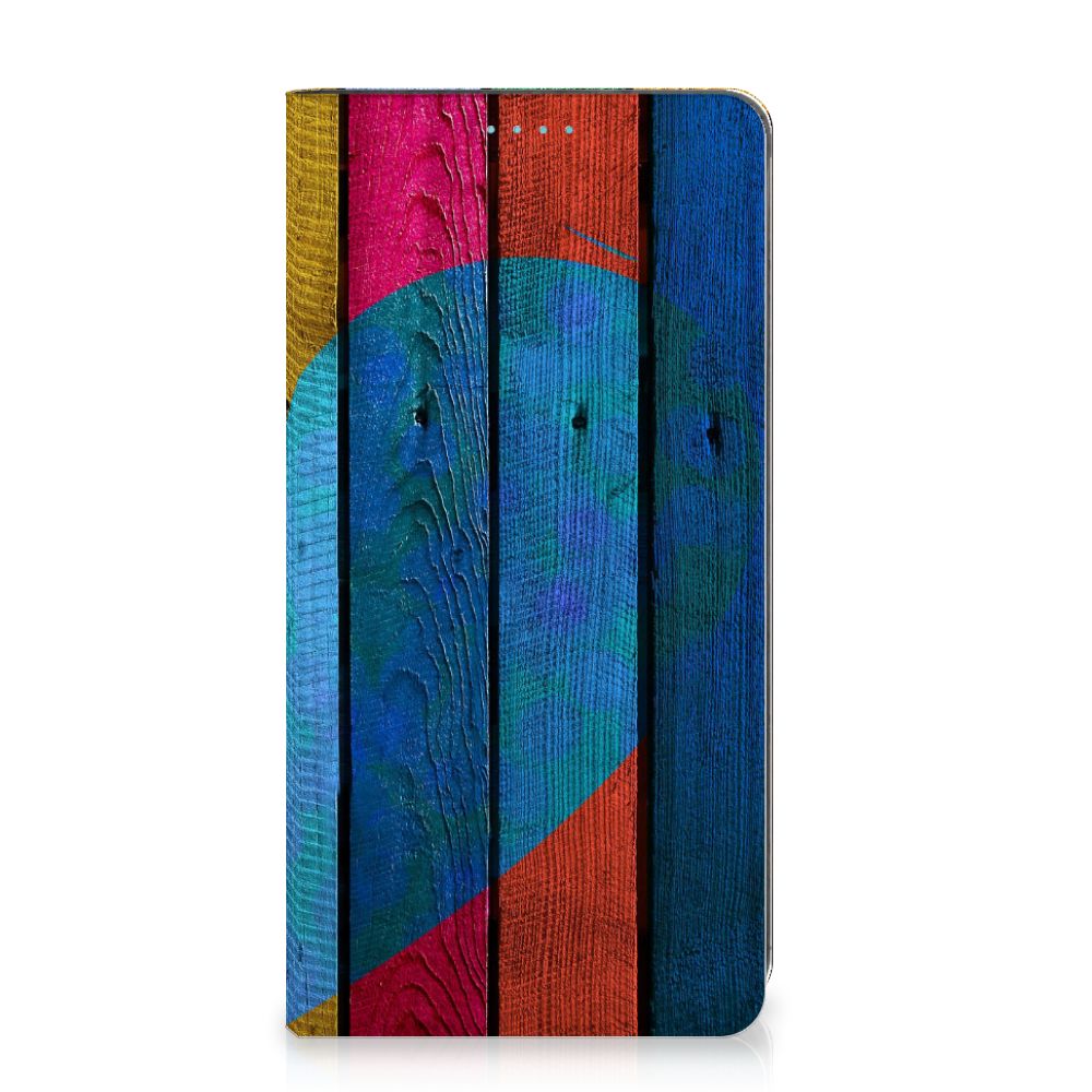 Samsung Galaxy A53 Book Wallet Case Wood Heart Cadeau voor je Vriend
