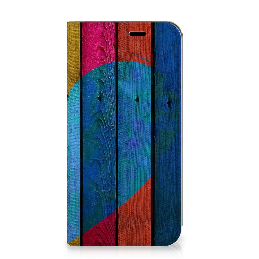 LG G8s Thinq Book Wallet Case Wood Heart - Cadeau voor je Vriend