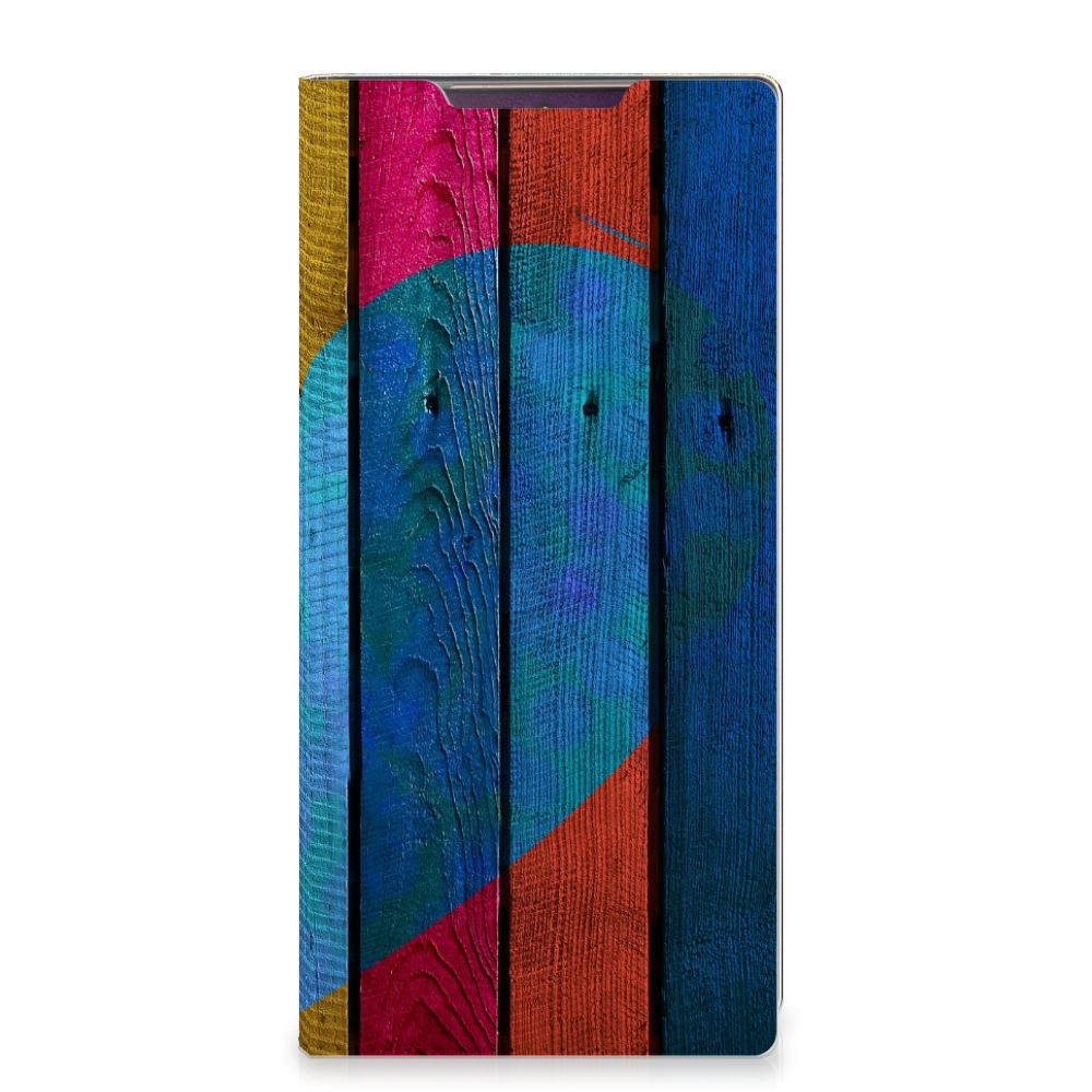 Samsung Galaxy Note 20 Ultra Book Wallet Case Wood Heart - Cadeau voor je Vriend
