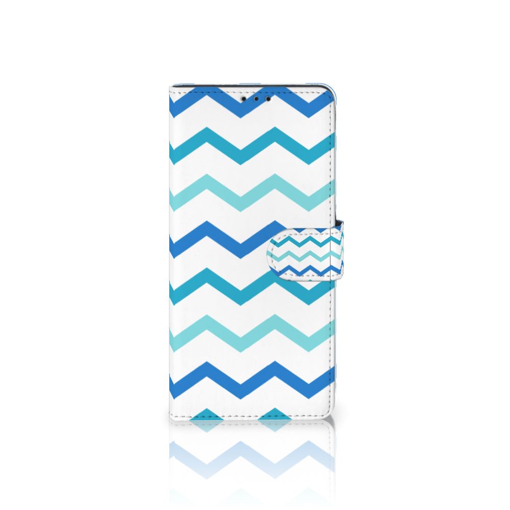 OnePlus 9 Pro Telefoon Hoesje Zigzag Blauw