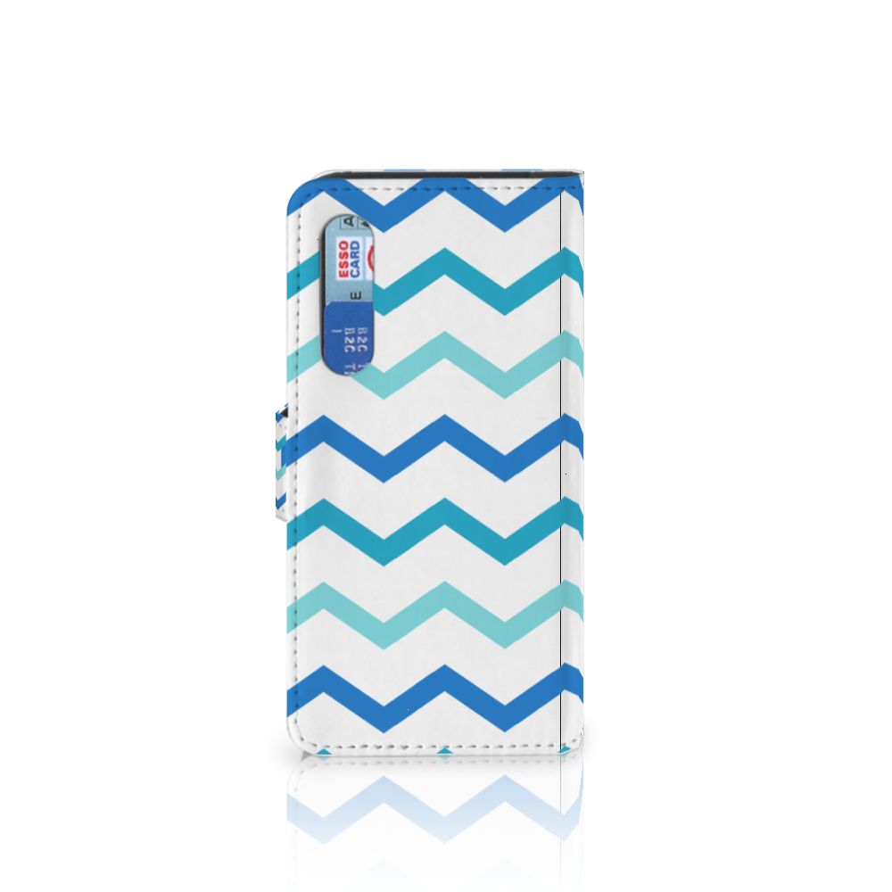 Xiaomi Mi 9 SE Telefoon Hoesje Zigzag Blauw