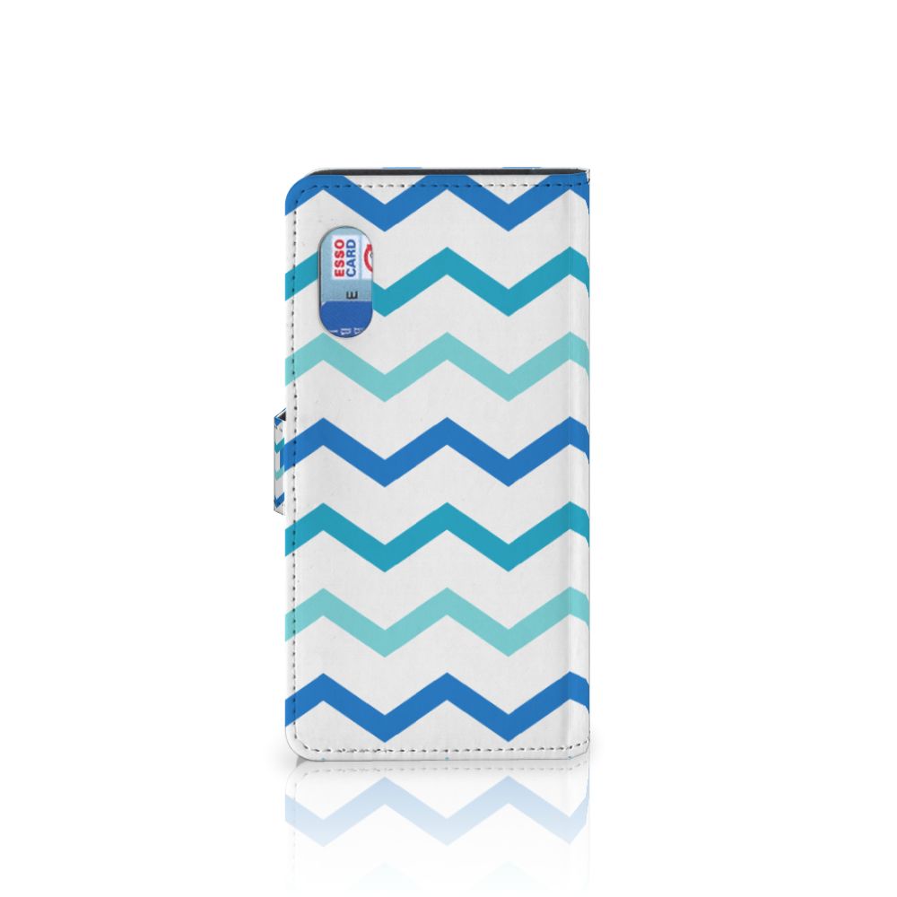 Samsung Xcover Pro Telefoon Hoesje Zigzag Blauw