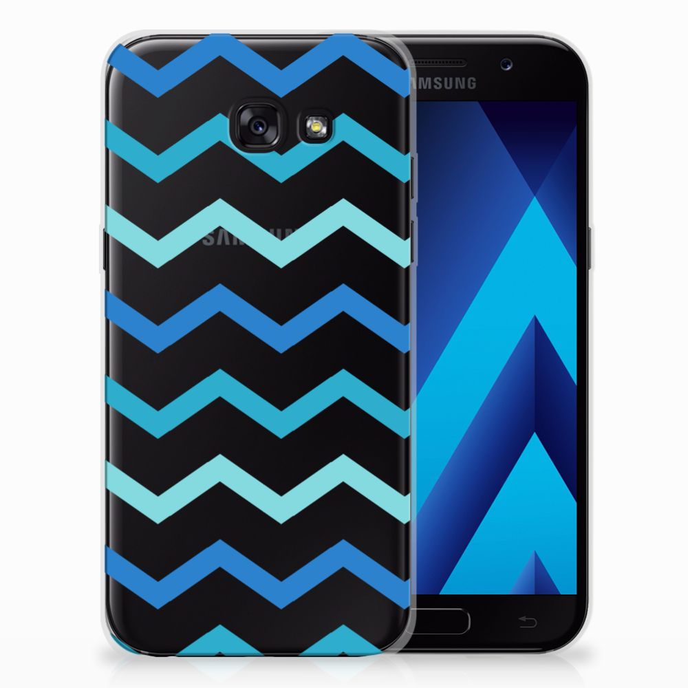 Samsung Galaxy A5 2017 TPU bumper Zigzag Blauw