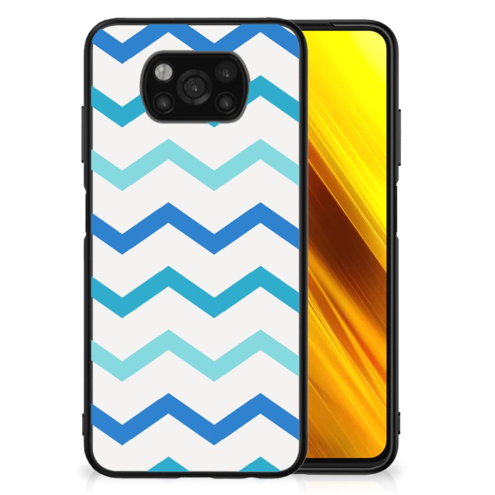 Xiaomi Poco X3 | X3 Pro Back Case Zigzag Blauw