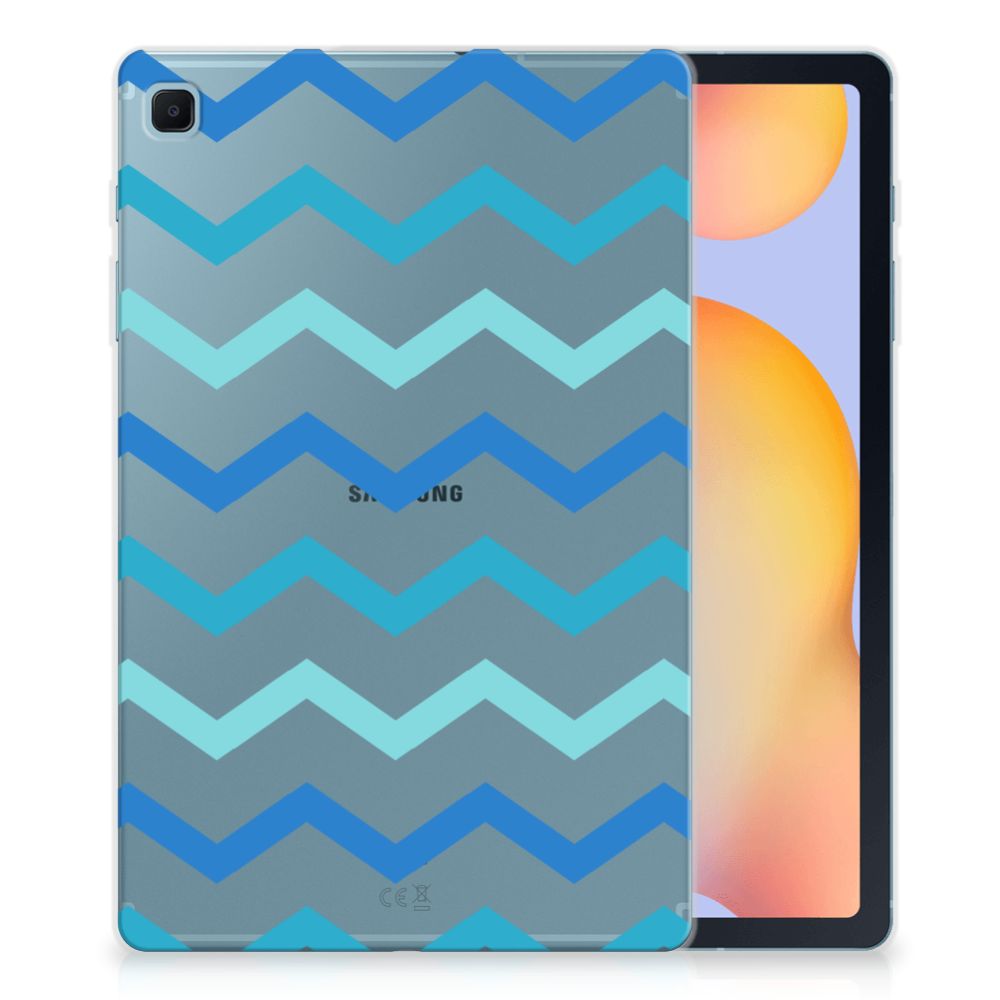Samsung Galaxy Tab S6 Lite | S6 Lite (2022) Hippe Hoes Zigzag Blauw