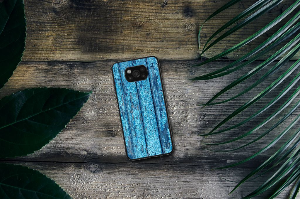 Xiaomi Poco X3 | X3 Pro Houten Print Telefoonhoesje Wood Blue