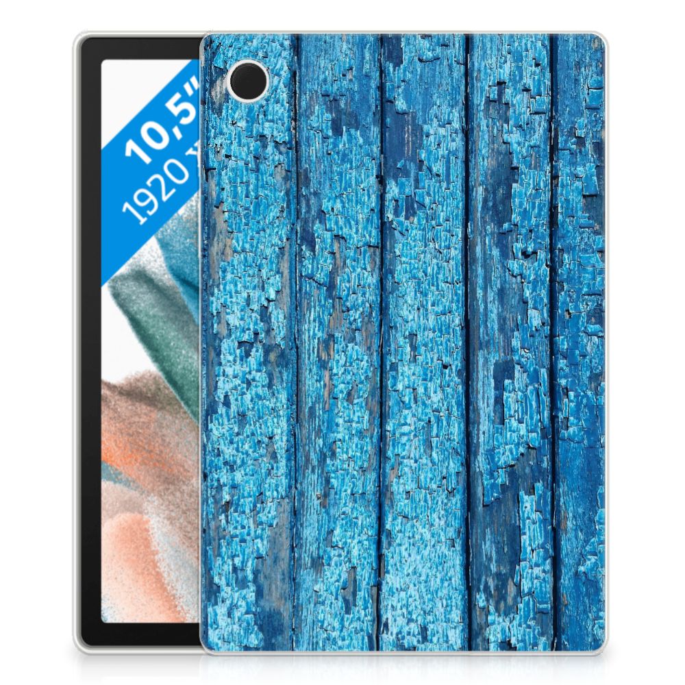 Samsung Galaxy Tab A8 2021/2022 Silicone Tablet Hoes Wood Blue