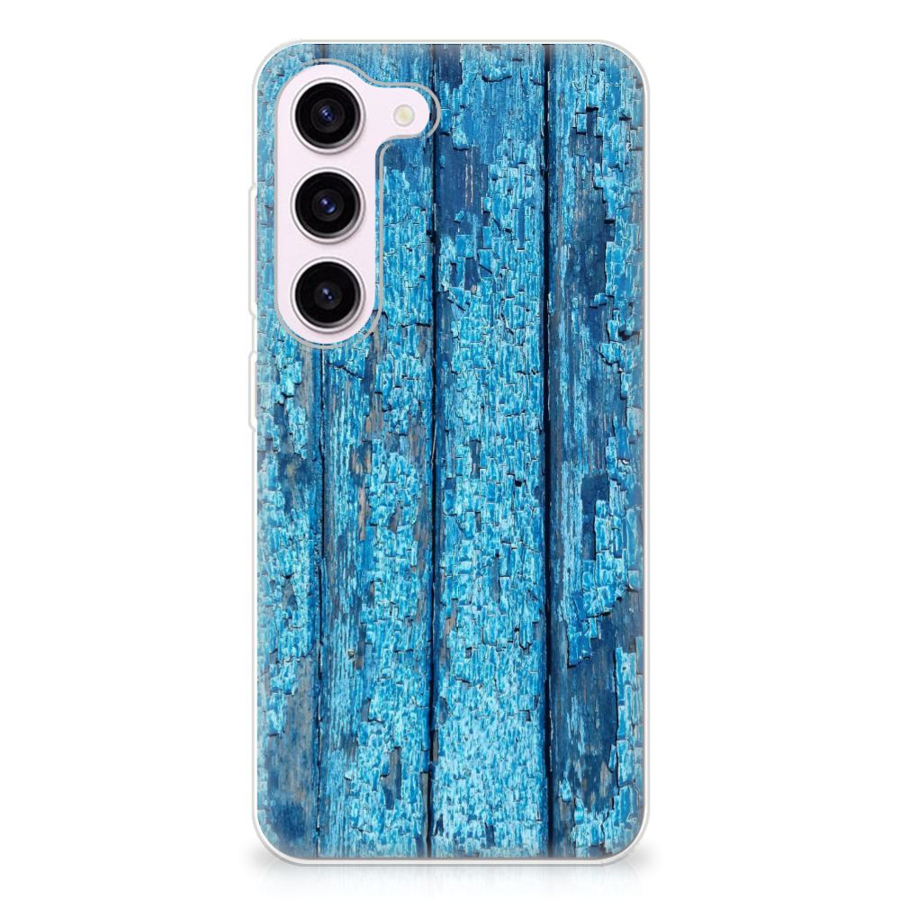 Samsung Galaxy S23 Bumper Hoesje Wood Blue