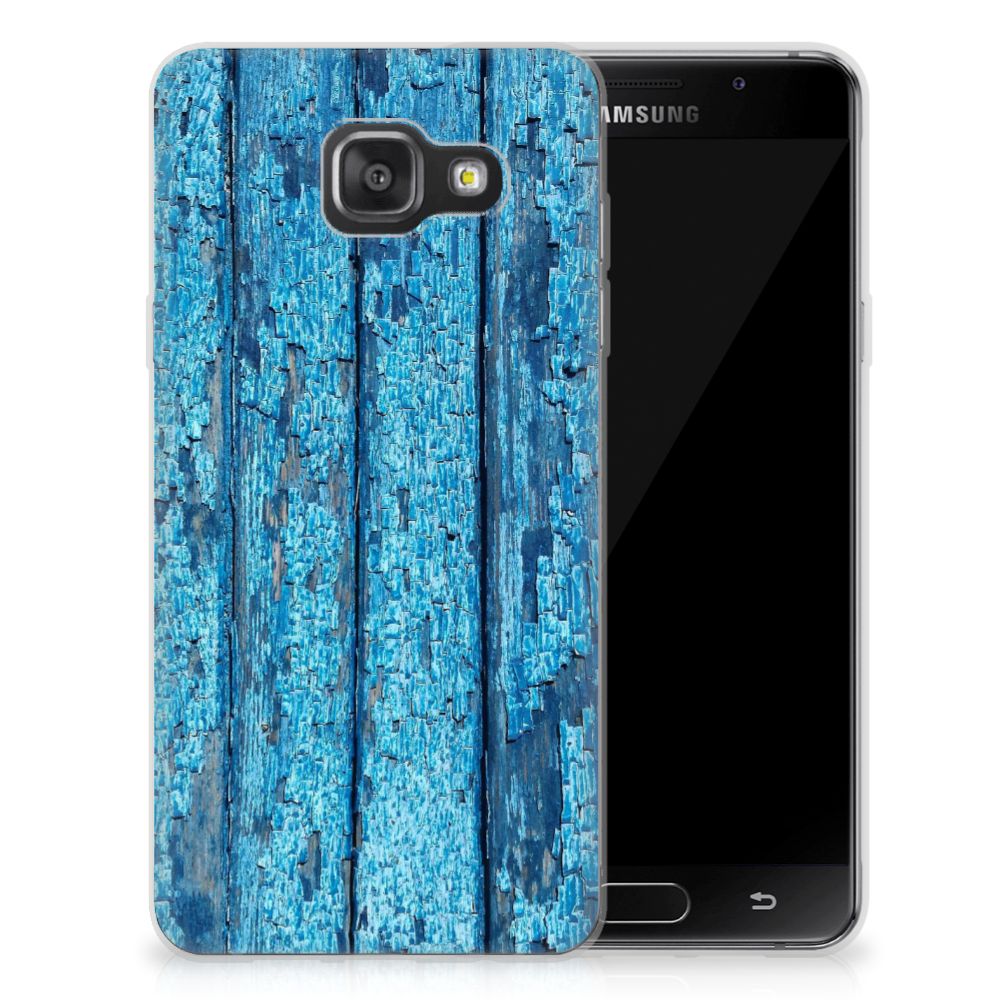 Samsung Galaxy A3 2016 Uniek TPU Hoesje Wood Blue
