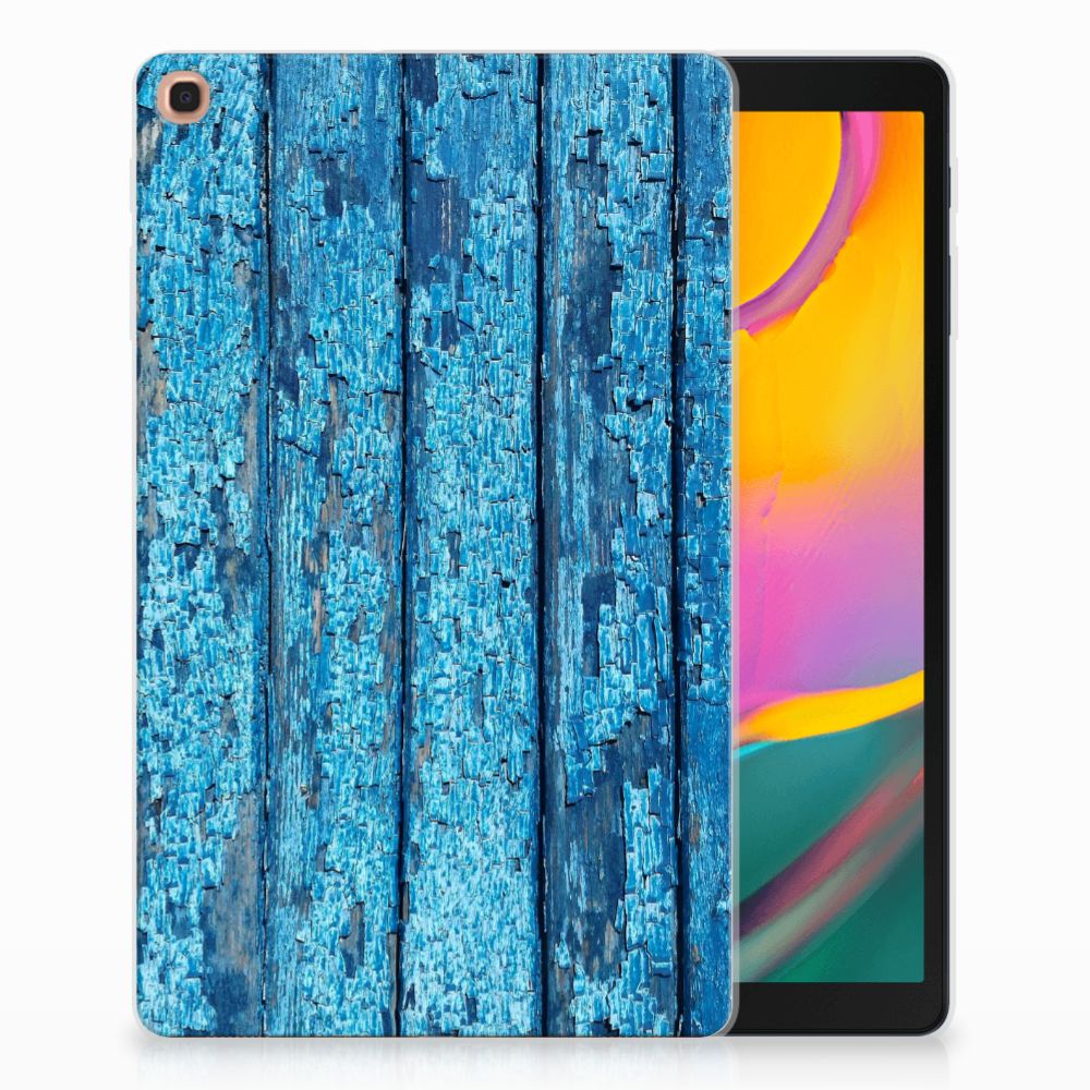 Samsung Galaxy Tab A 10.1 (2019) Silicone Tablet Hoes Wood Blue