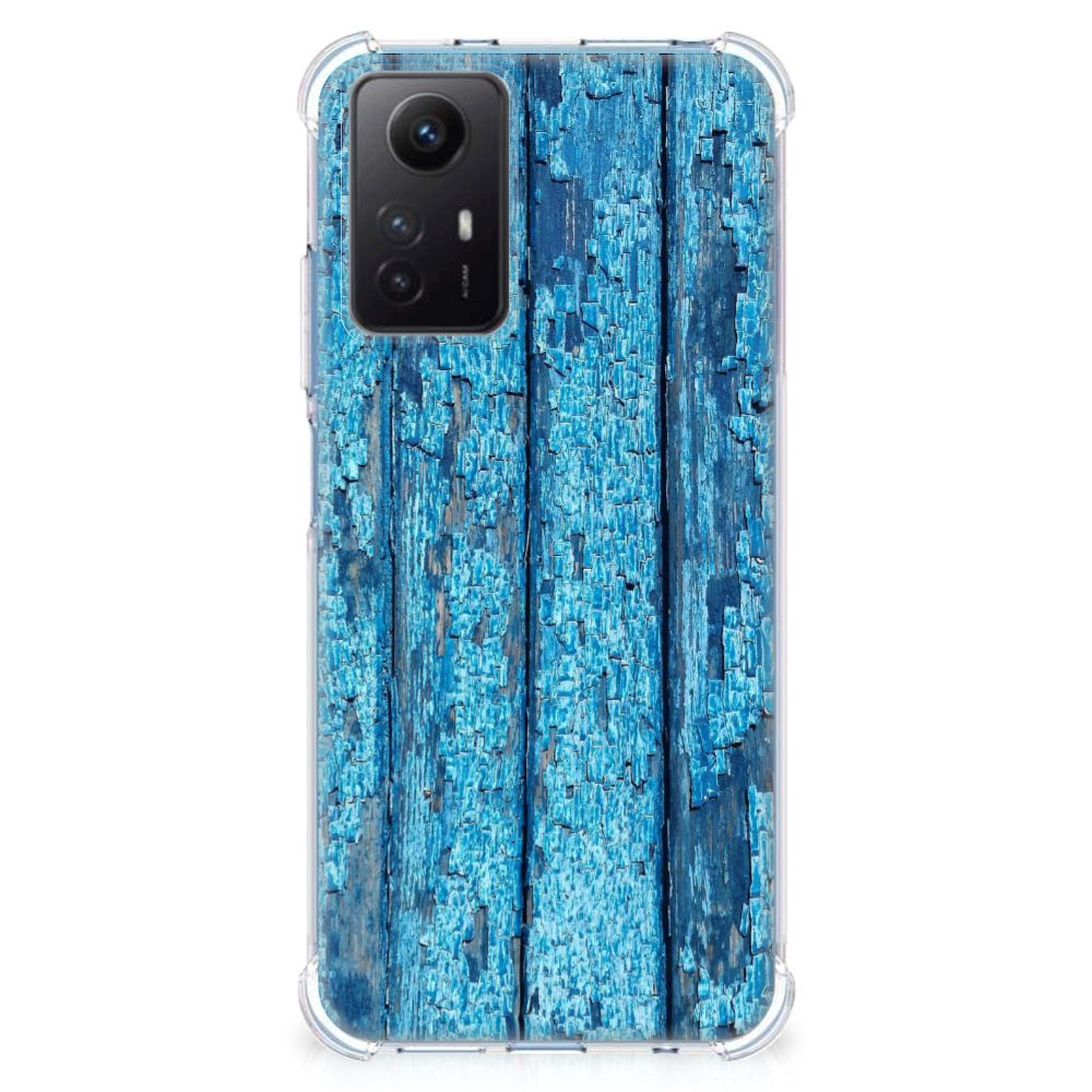 Xiaomi Redmi Note 12s Stevig Telefoonhoesje Wood Blue