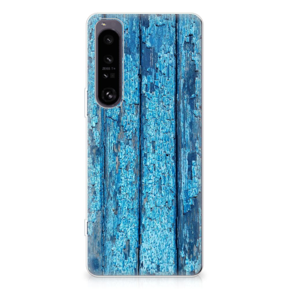 Sony Xperia 1 IV Bumper Hoesje Wood Blue