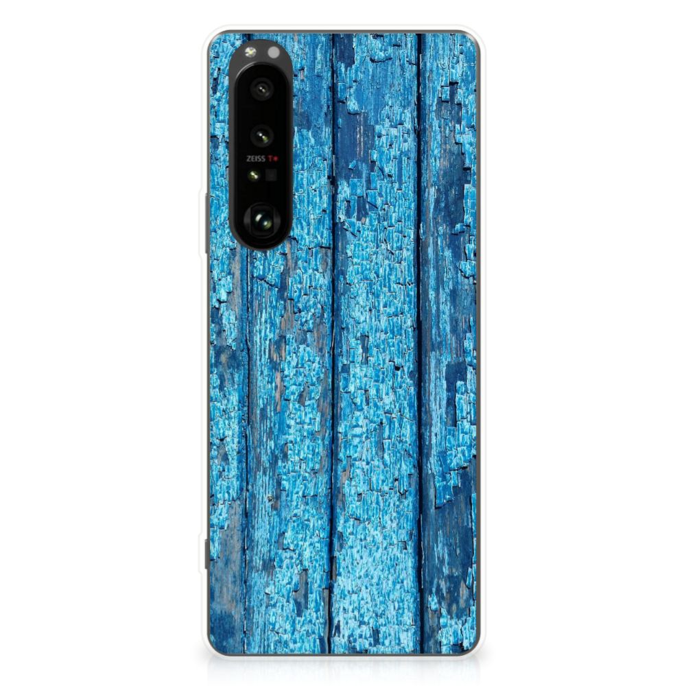 Sony Xperia 1 III Bumper Hoesje Wood Blue