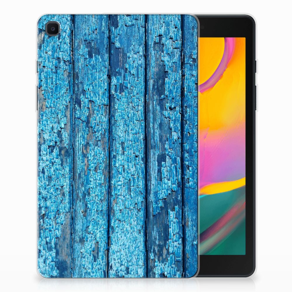 Samsung Galaxy Tab A 8.0 (2019) Silicone Tablet Hoes Wood Blue
