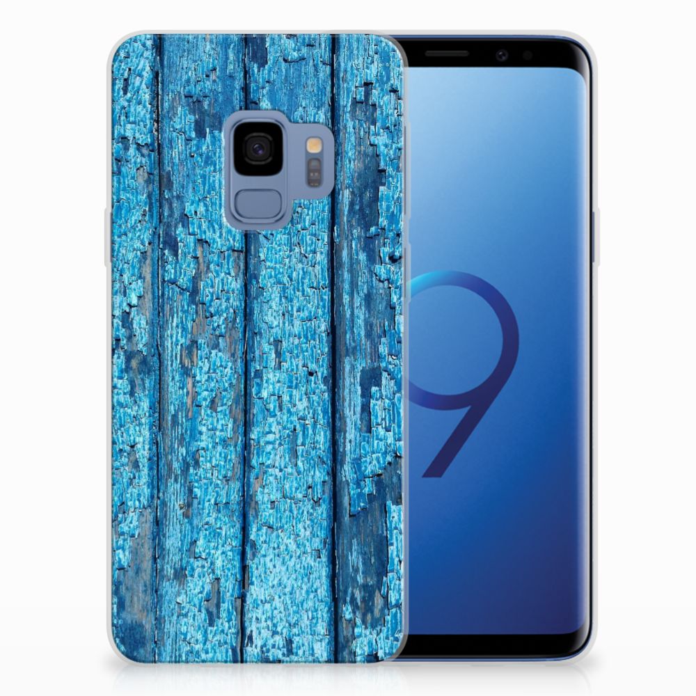 Samsung Galaxy S9 Bumper Hoesje Wood Blue