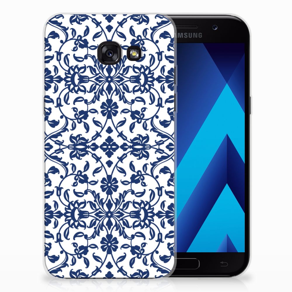 Samsung Galaxy A5 2017 TPU Case Flower Blue